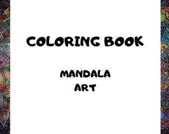 Simple Coloring book Mandala art for adults