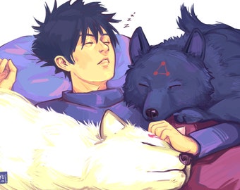 Nap Time - Megumi JJK Print
