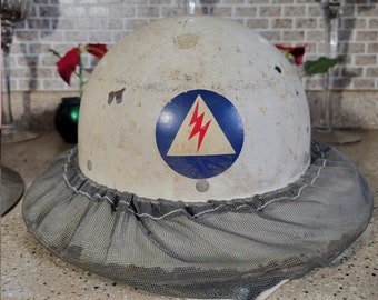 WWII Civil Defense Helmets (Two)