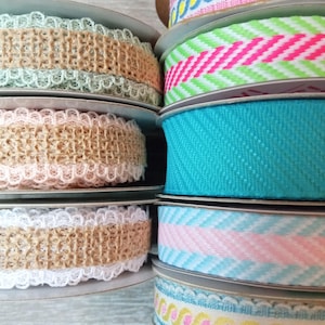 Ruban de dentelle 5/8", ruban, ruban de crochet, ruban vintage - 5/8" - Scrapbooking - coudre - artisanat - décoration - noeud - étiquette - fête, choisir la longueur