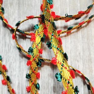 Tartan Ribbon: Loop Edge Ribbon, Pom-pom Trim, Holiday Crafts & Decor Bows