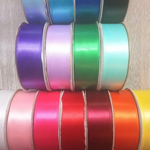 Ruban de satin uni 7/8", ruban, 7/8" ruban de satin Offray, 7/8" - à coudre - artisanat - décoration - noeud - étiquette - fête, choisir la longueur du ruban 15 couleurs