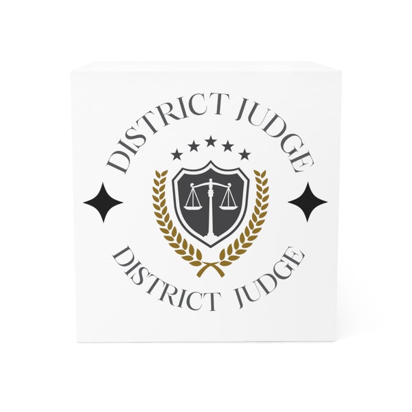 JUDGE GIFT NOTE Cube District Judge Gavel Paralegal lawyer gift professor bravo promotion gift