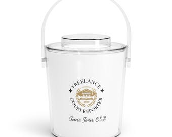 Personalized Freelance Court Reporter Gift Idea Court Reporter Home Bar Decor Stenographer Home Bar Gift Under 100 Reporting Conference Gift