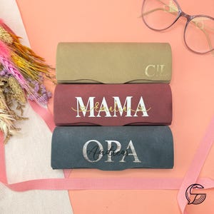 Personalisiertes Brillenetui mit Namen | Edle Brillenschachtel | Geschenk zu Geburtstag Geburtstag Ostern Jubiläum | Wildleder Nubuk Look