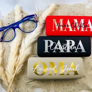 Personalisiertes Metalletui für Brillen  | Oma Opa Mama Papa  Name | Geschenkidee Geburtstag Weihnachten | Gold Silber Roségold rosa
