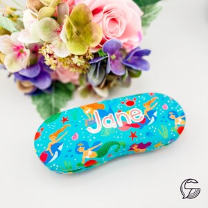 Personalisiertes Brillenetui für Kinder individuell mit Name | Brillenschachtel | Brillenschatulle Geburtstag |Geschenk | Meerjungfrau Ozean