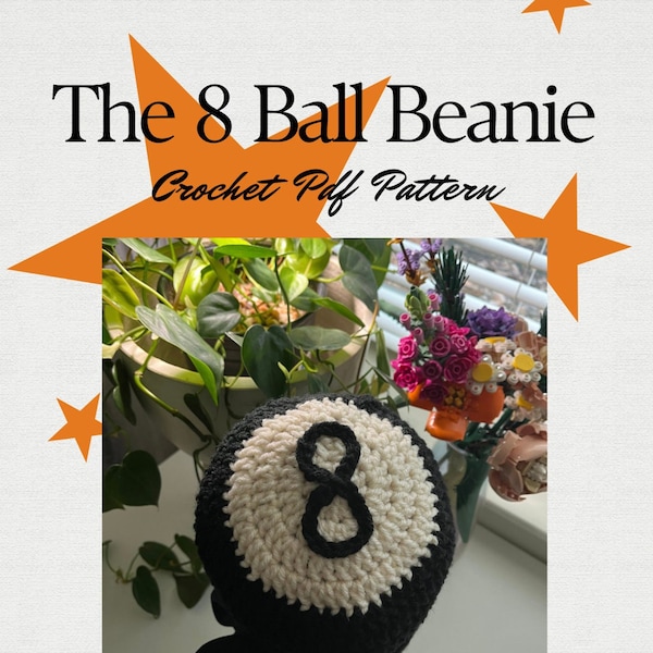 The 8 Ball Beanie Crochet *Pattern ONLY*