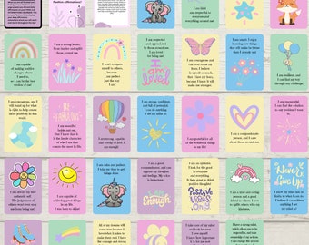 Kids Affirmation Cards: Positive Colorful Flashcards (Digital Download)
