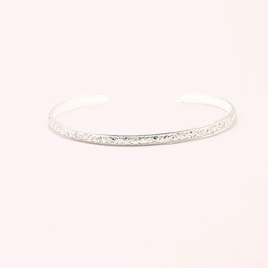 Sterling Silver Cuff Bracelet | Stacking Cuff Bracelet | Patterned Wire Cuff