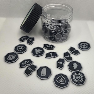 Black & Gray MTG Tokens - 3D Printed
