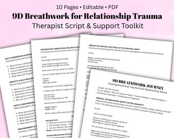 9D Atemarbeit für Beziehungs-Missbrauch-Therapist Script, Emotional Version & Support Notes