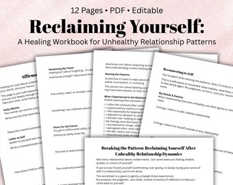 Sich selbst zurückfordern, ungesunde Beziehungsmuster, Selbstwert und Grenzen wieder aufbauen Arbeitsblätter zur Erholungstherapie von emotionalem Missbrauch PDF
