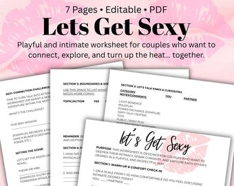 Let’s Get Sexy Couples Intimacy Workbook Sex & Fantasy Conversation Starters Kink Discovery Guide Relationship Communication Valentine Date