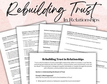 Rebuilding Trust in Relationships A Guided Healing Communication Workbook Recovering from Infidelity Emotional Intimacy Tool