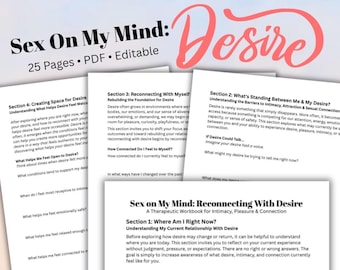 Sex on My Mind Workbook, Wiederverbindung mit dem Wunsch Journal, Unterstützung für geringe Libido, Intimität Arbeitsbuch, sexuelle Wellness, Beziehungstherapie PDF