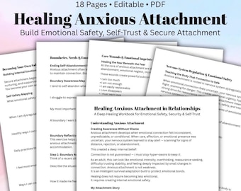 Heal Ängstliches Zubehör Workbook Anhang Stil Heilung Nervensystem Regulation Therapie Arbeitsblätter Emotionale Sicherheit