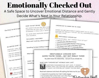 Emotional Checked Out in Beziehung Arbeitsblatt zur Selbstreflexion und emotionaler Klarheit