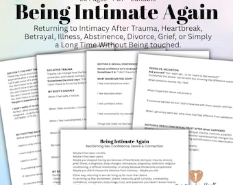 Arbeitsblatt „Wieder Intimität finden“ | Arbeitsbuch „Sexuelles Selbstvertrauen“ | Therapieangebot für Intimität nach Verrat, Trauma, Scheidung und Liebeskummer