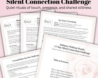 Desafío de intimidad de 7 días para parejas. Cuaderno de trabajo de conexión silenciosa. Actividad imprimible para construir relaciones en San Valentín.