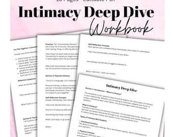 Intimacy Deep Dive A Guided Couples Workbook to Strengthen Emotional Physical Intellectual Spiritual Connection
