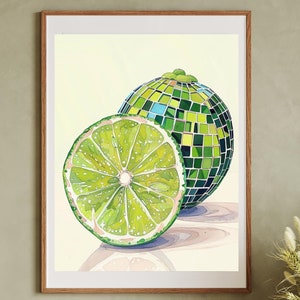 Lime Limonen Poster Kunstdruck #5333 von Berlin Jewellz