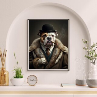 HYBLOM Targa In Metallo Vintage Bulldog – Poster Educativo Su Anatomia E Colori, Decorazione Da Parete Per Amanti Dei Cani, 20x30 Cm