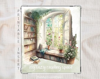 Boox Case Insert for Go Color 7 series, Go 7 BW, Page: Cozy Book Nook Back Cover (Printable PDF Instant Download)