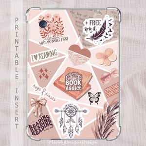 Kobo Case Insert, Kobo Libra Colour, Kobo Clara Colour, Kobo Clara BW, Boho Vibes Bookish Gift, Printable Cover, Digital PDF Print Ready