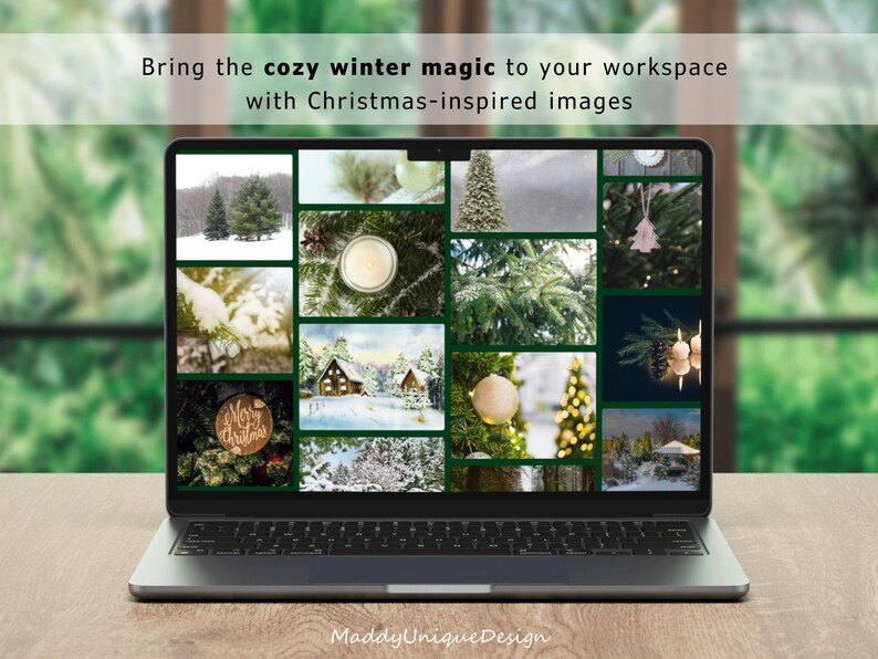 Cozy Christmas Desktop Wallpapers, Winter Laptop Background Bundle ...