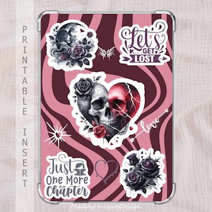 Kobo Case Insert, Kobo Libra Colour, Kobo Clara Colour, Kobo Clara BW, Gothic Valentine Bookish Gift, Love Dark Romance, PDF Printable Cover