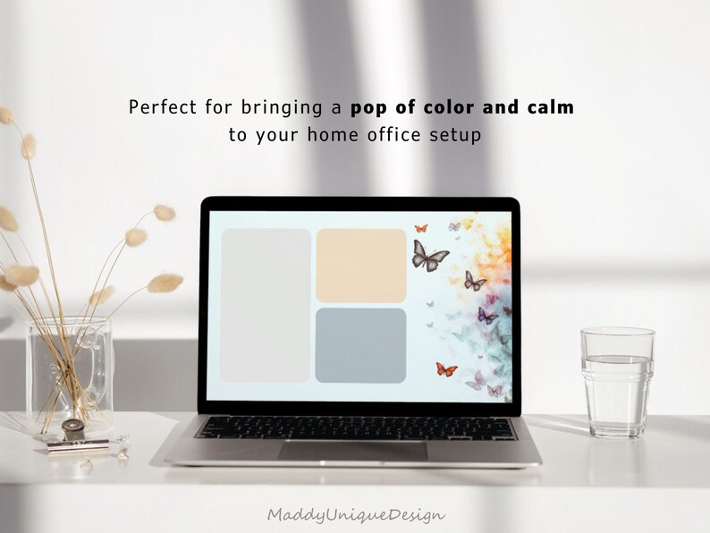 Butterfly Desktop Organizer Wallpaper Set for Computer and Laptop ...