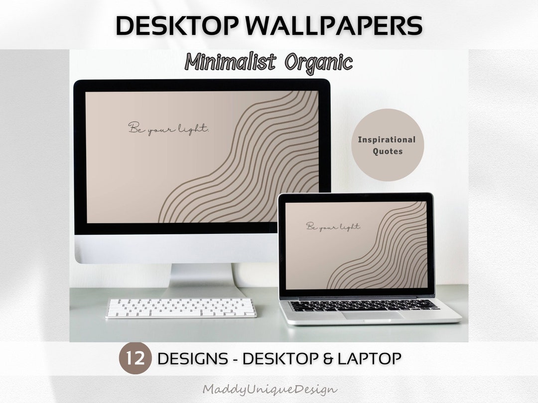 Minimalist Desktop Wallpaper Neutral Desktop Background Aesthetic