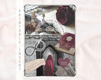 Alchemised inspired Kindle Insert for ColorSoft Paperwhite Basic Scribe: Dark Fantasy Back Cover (Printable PDF Digital Download)