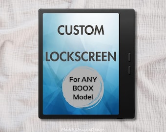 Boox Lock Screen CUSTOM: Personalized Wallpaper for any Boox eReader, Color or B&W Screensaver (PNG Download)
