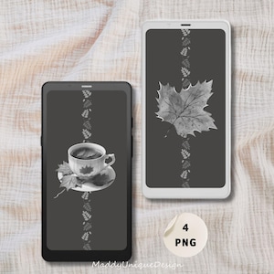 Boox Palma Lockscreens, Digital Palma Wallpapers, Fall Vibes Dark Theme Background, Onyx Boox Screensavers (PNG Instant Download)
