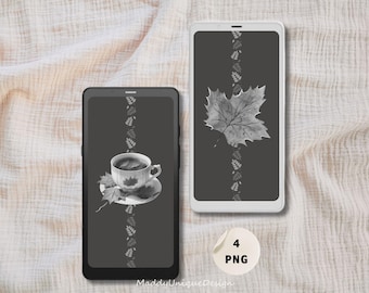 Boox Palma Lockscreens, Digital Palma Wallpapers, Fall Vibes Dark Theme Background, Onyx Boox Screensavers (PNG Instant Download)