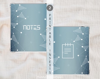 Boox Case Inserts for Go Color 7 series, Go 7 BW, Page: Minimalist Modern Back Covers (Printable PDF Instant Download)