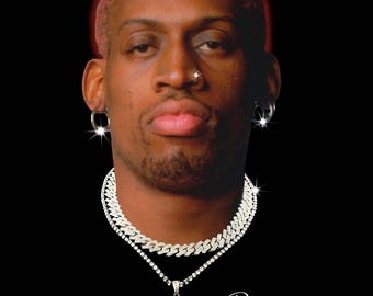 Vintage Basketball Dennis Rodman  T Shirt Design PNG Instant Download