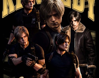 Leon S. Kennedy T Shirt Design PNG Instant Download