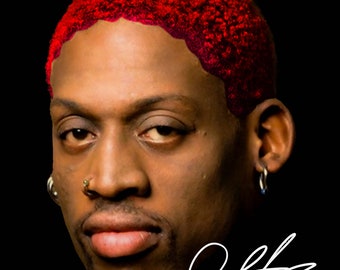 Vintage Basketball Dennis Rodman  T Shirt Design PNG Instant Download