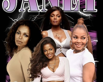 Janet Jackson  T Shirt Design PNG Instant Download