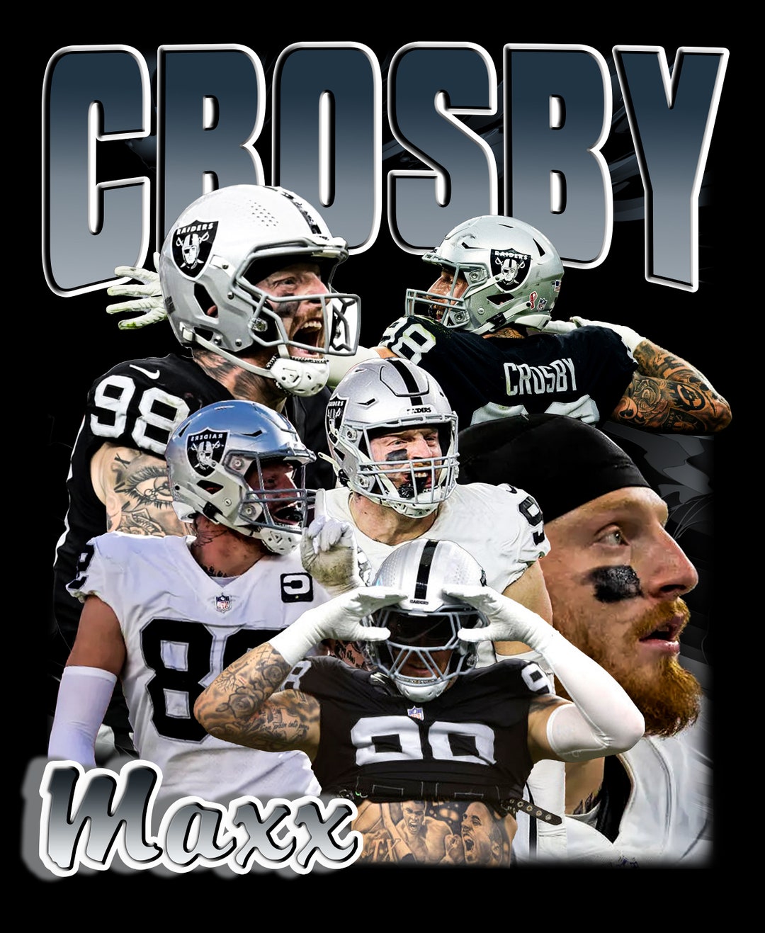 Maxx Crosby T Shirt Design PNG Instant Download - Etsy