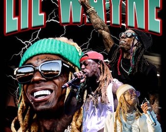 Camiseta gráfica de Lil Wayne PNG / Diseño de rap gigante (Descarga digital)
