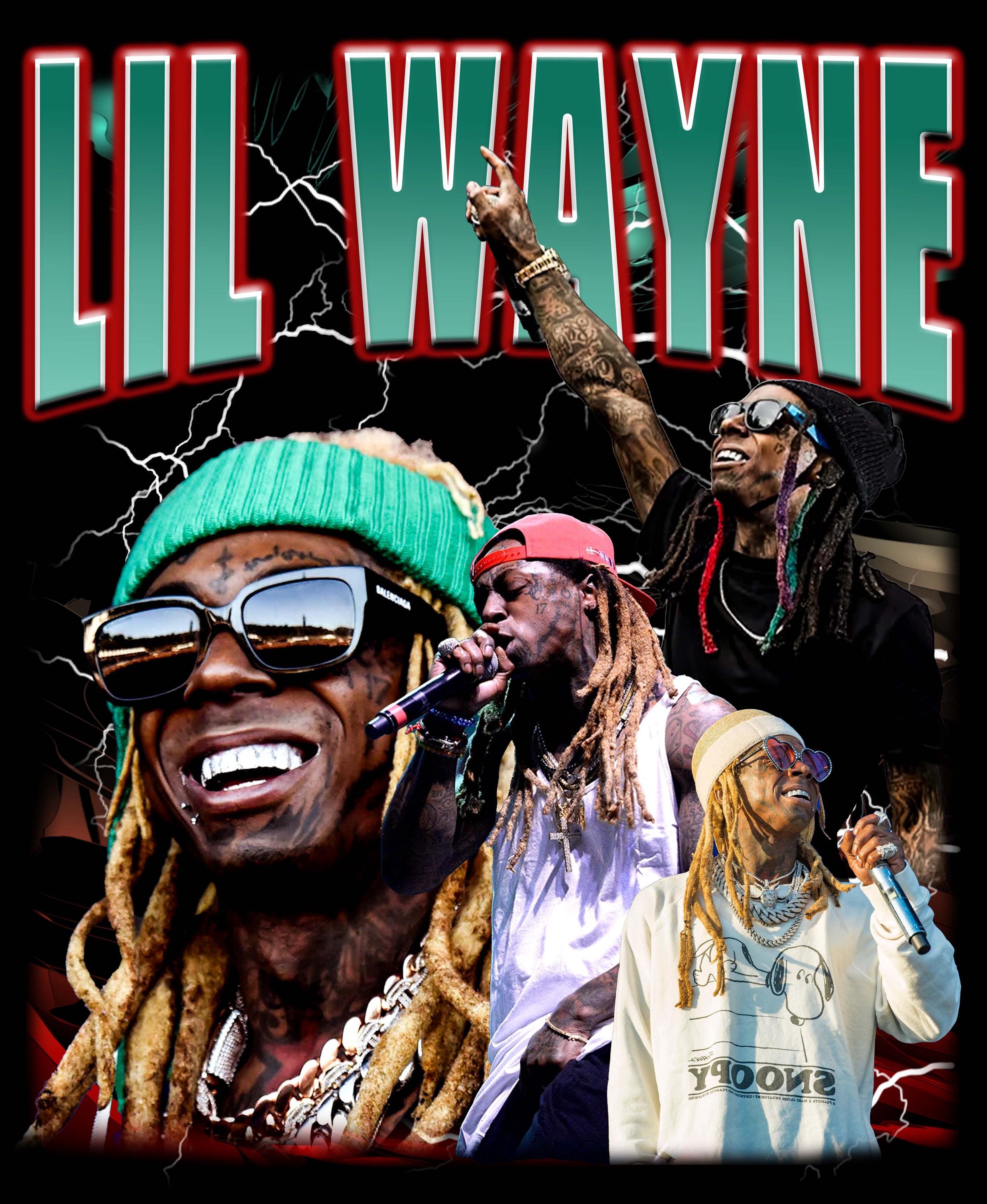 Lil Wayne PNG T-SHIRT |rap Tee Jumbo Graphic Print Savage