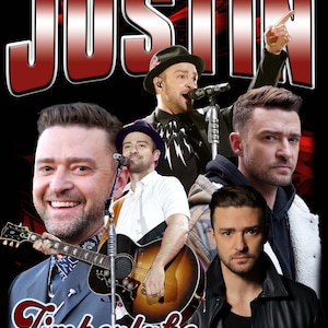 Justin Timberlake T Shirt Design PNG Instant Download