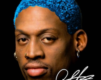 Vintage Basketball Dennis Rodman  T Shirt Design PNG Instant Download