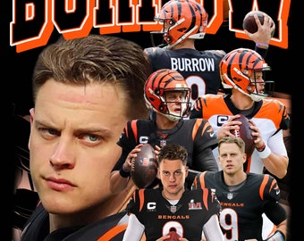 Joe Burrow T Shirt Design PNG Natychmiastowe pobranie