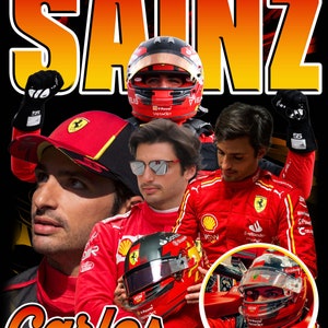 Carlos Sainz  T Shirt Design PNG Instant Download
