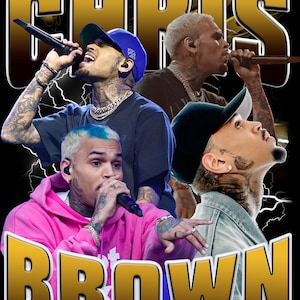 Chris Brown T Shirt Design PNG Téléchargement instantané
